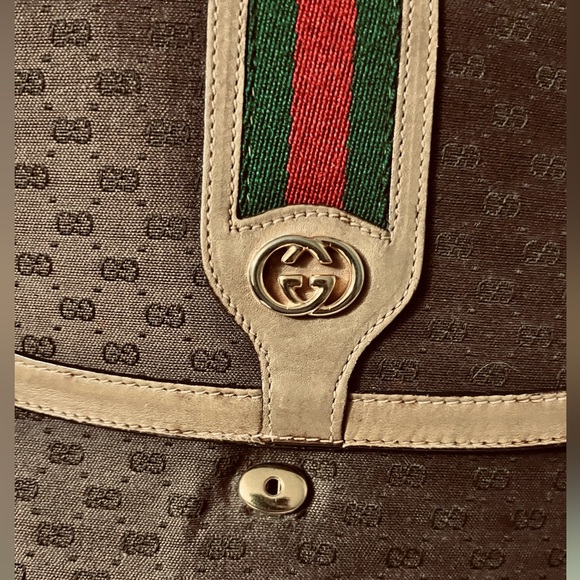 Gucci Microguccisima Sherryline Authentic GG Canvas and leather Crossbody Bag - Picture 6 of 16